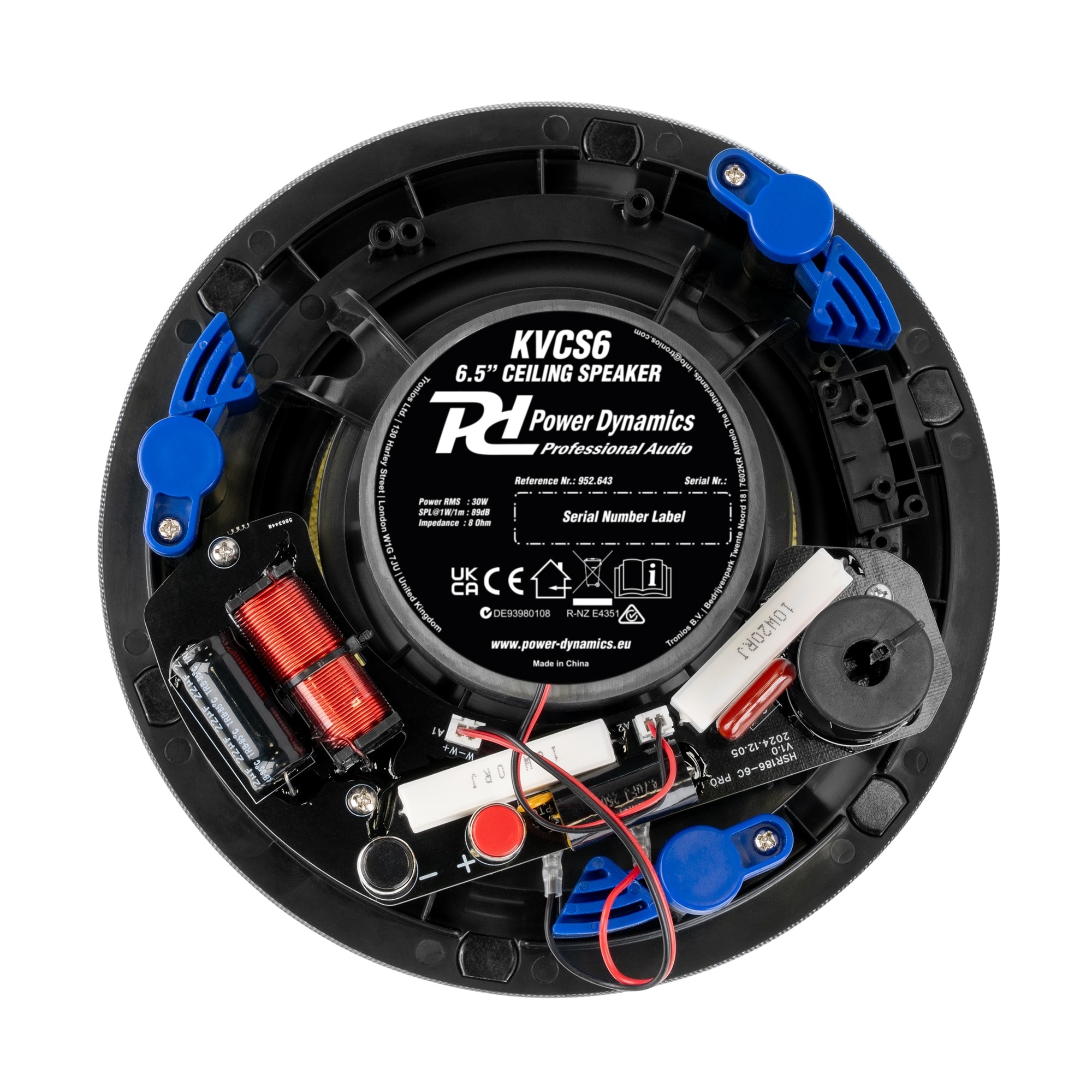 Difuzor incastrabil tavan, Power Dynamics KVCS6, 2 cai, alb, 6.5"