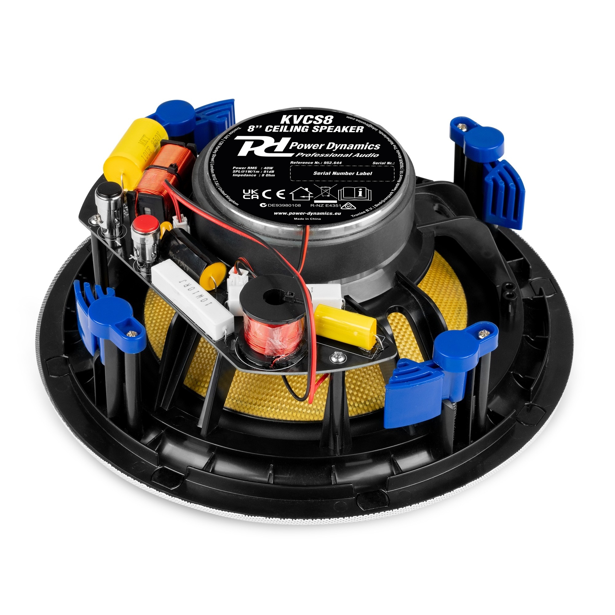 Difuzor incastrabil tavan, Power Dynamics, KVCS8, 40W RMS, alb, 8"