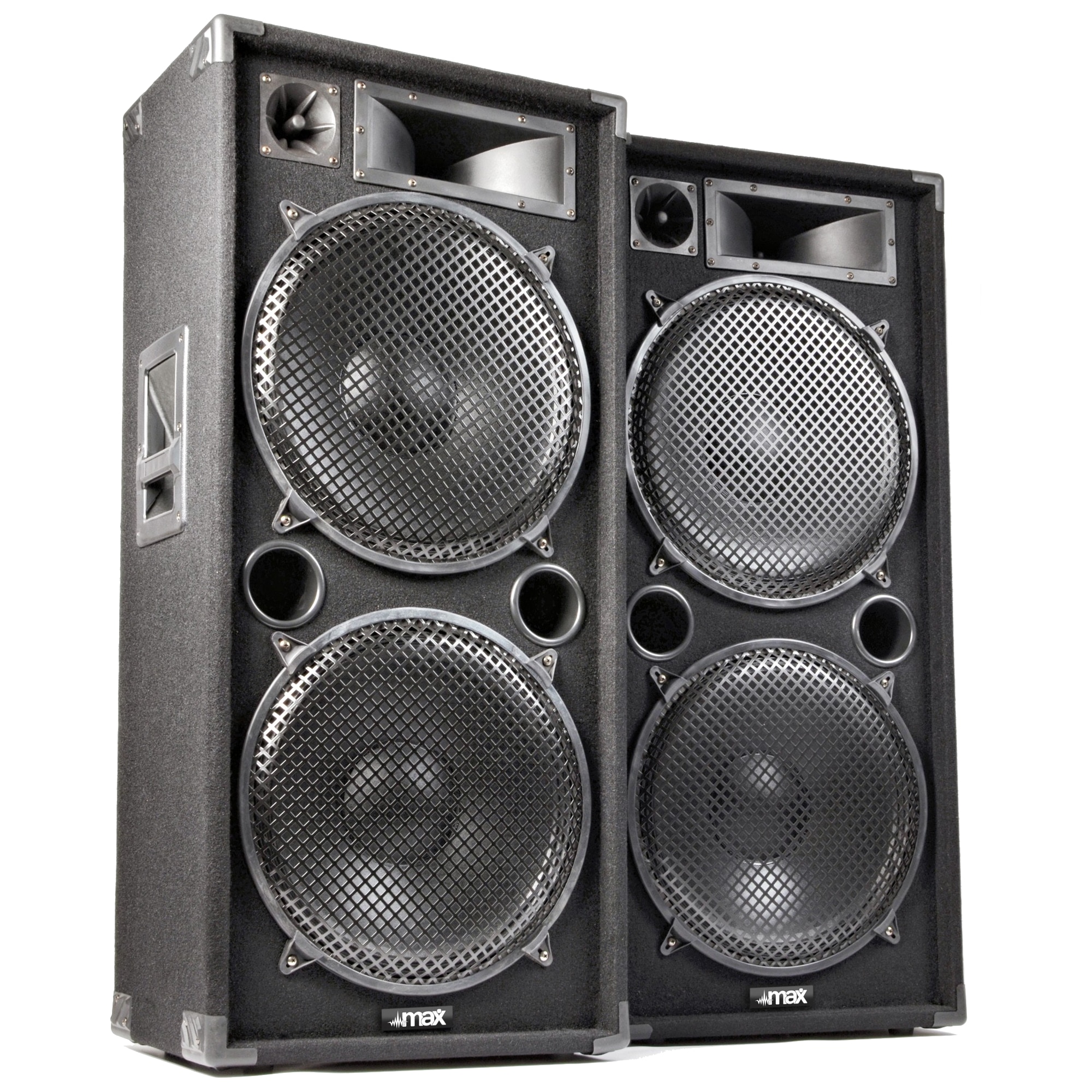 Boxă pasivă Max, 3 cai, 2x15", 400W RMS, 330x465x1025mm
