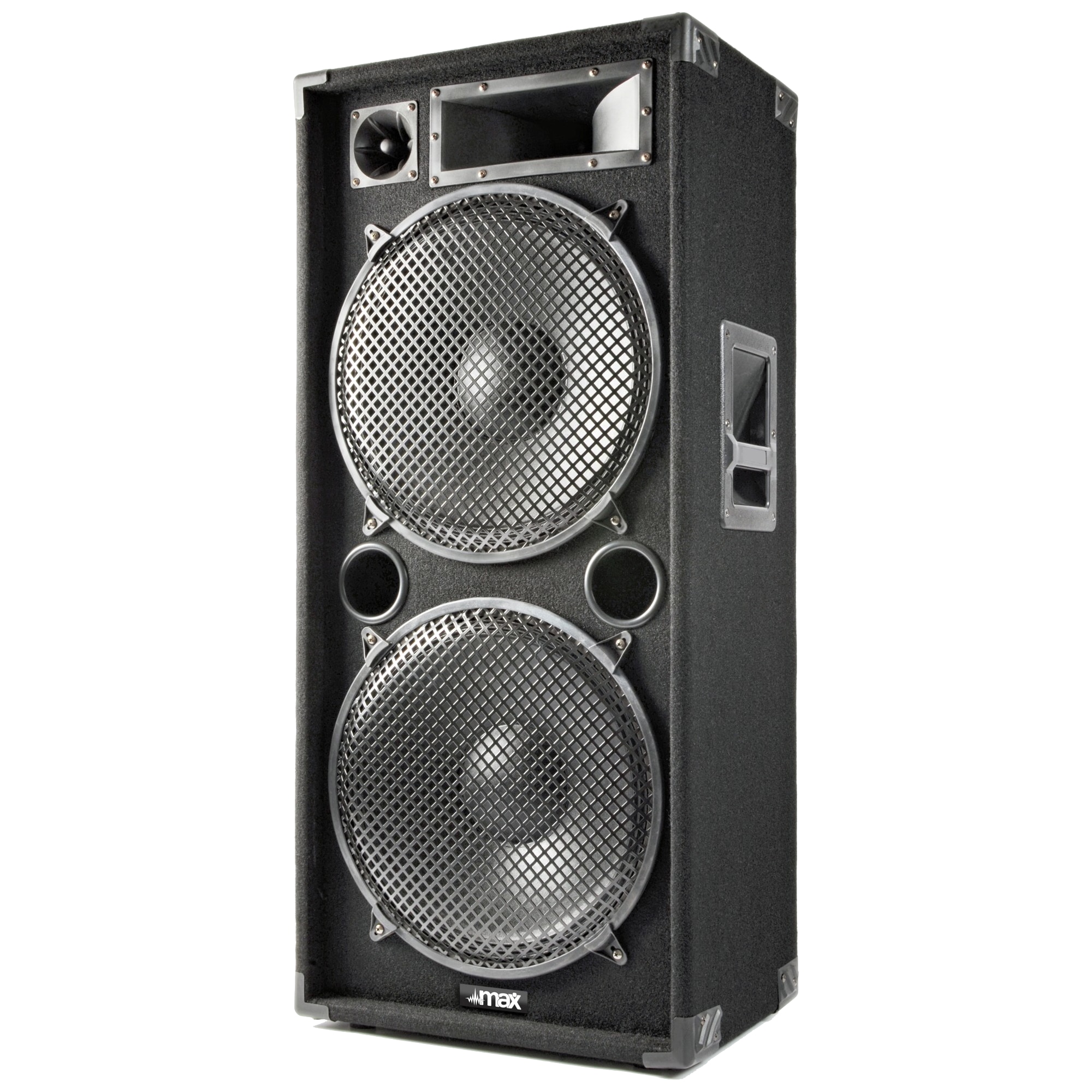 Boxă pasivă Max, 3 cai, 2x15", 400W RMS, 330x465x1025mm