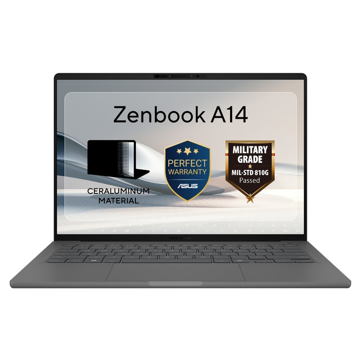 Laptop ASUS ZenBook A14 OLED UX3407NA-QD174W Snapdragon X2-88-100 14inch 16GB 512GB Windows 11 Home Gri