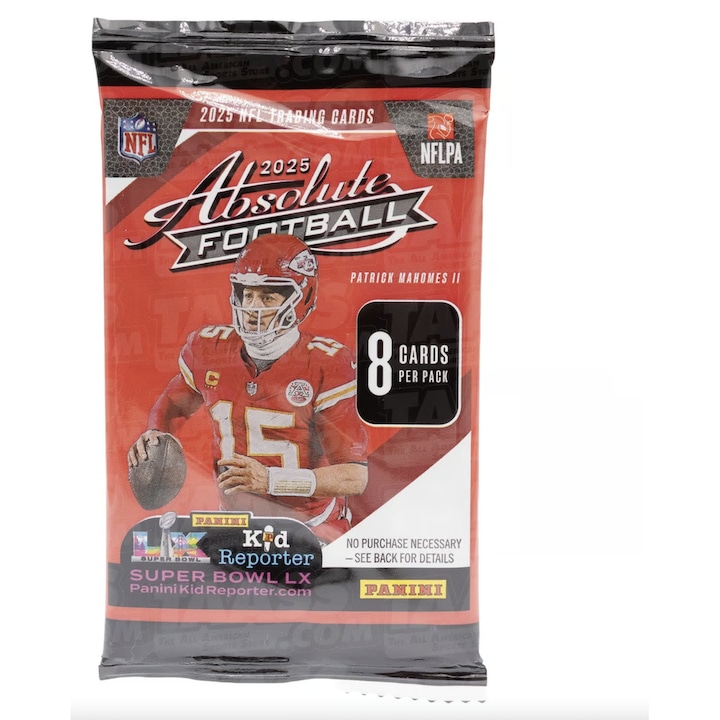 2025 Panini Absolute Football Retail Csomag (8db Amerikai Focis Kártya)