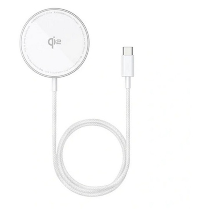 Baseus simple mini4 asztali töltő, 15w, wireless, gyorstöltő, magsafe, qi2, ezüst