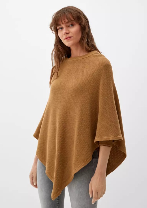 Poncho dama, tricotat maro, s.Oliver One Size