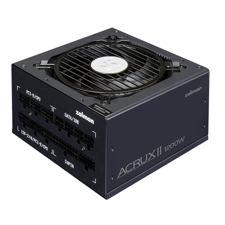 Sursă de alimentare Zalman ACRUX II, 1200 W, ATX 3.1, 80 PLUS Platinum, complet modulară - ZM1200-ARX2