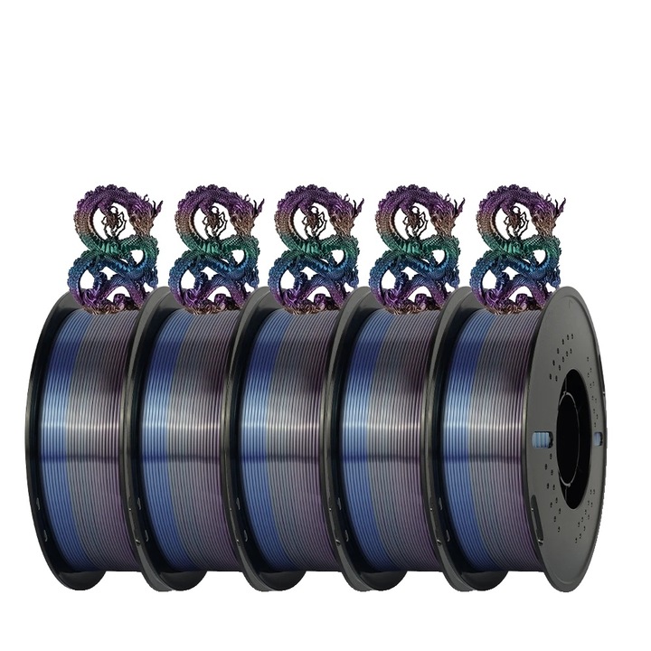 Filament 3D, Silk Rainbow, 1.75mm, 5kg, multicolor