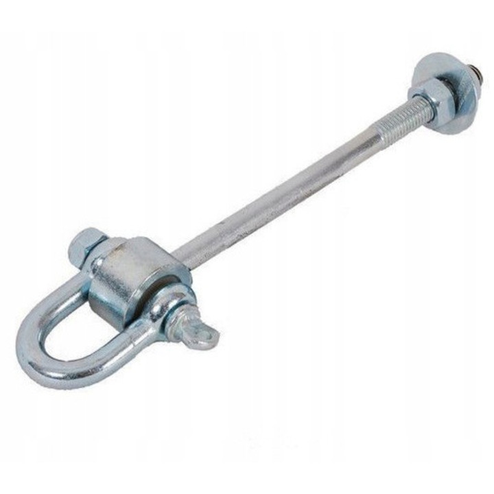 Conector de montare, Just Fun, tip "c" m12, 160 mm, otel galvanizat, pentru leagane, pentru corzi de catarat, pentru scari, pentru plase de catarat, rezistent la conditii meteorologice schimbatoare, asamblare usoara, sarcina admisa 200 kg