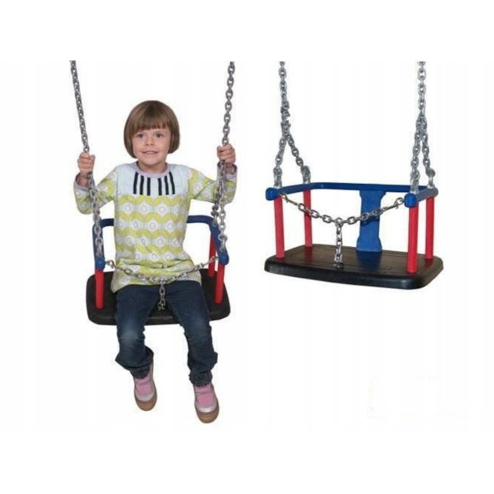 Scaun tip scoica, Just Fun, multicolor, 45, 5x30, 5x22cm, setul