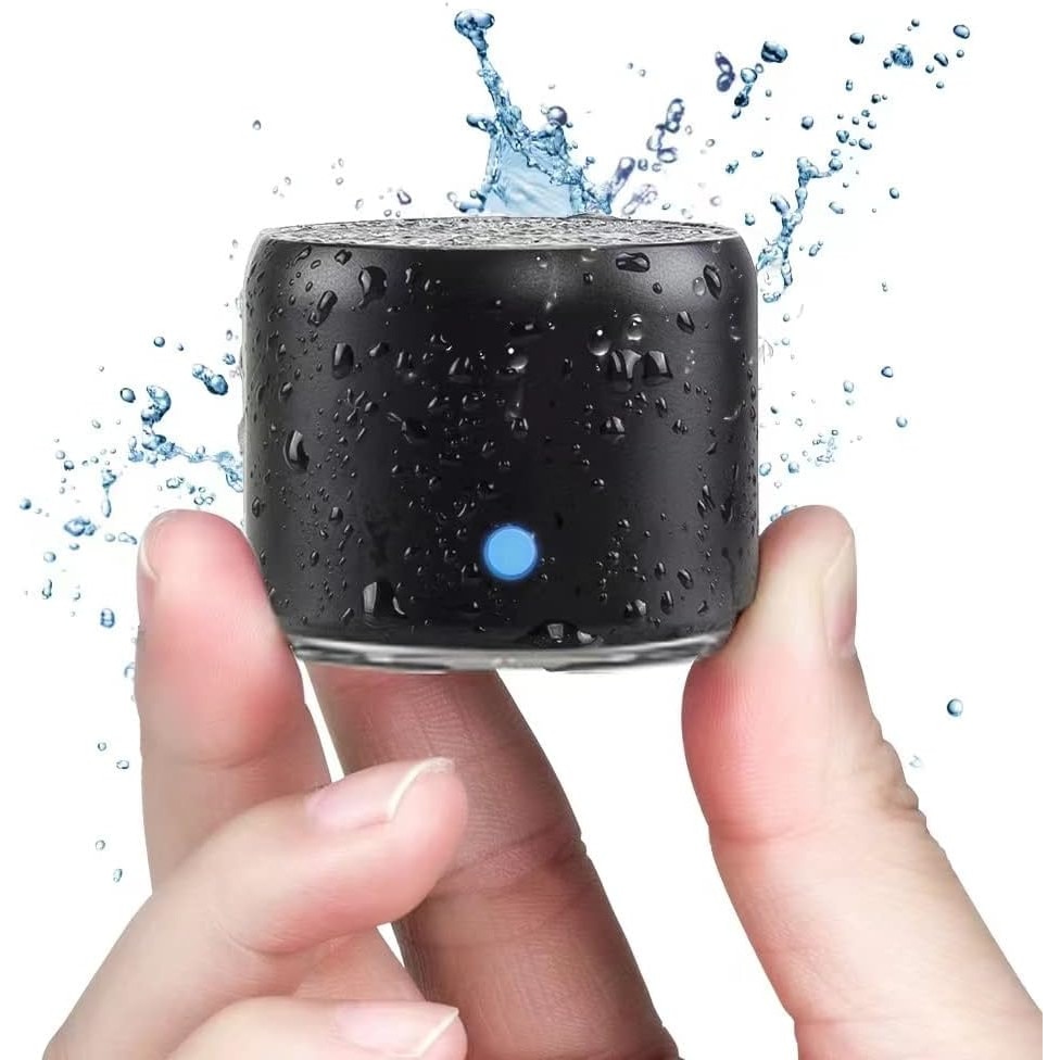 Mini boxă Bluetooth A106 Pro, Green Leaf, impermeabilă IP67, neagră, 1, 89x1, 54 inci, cu carlig de transport