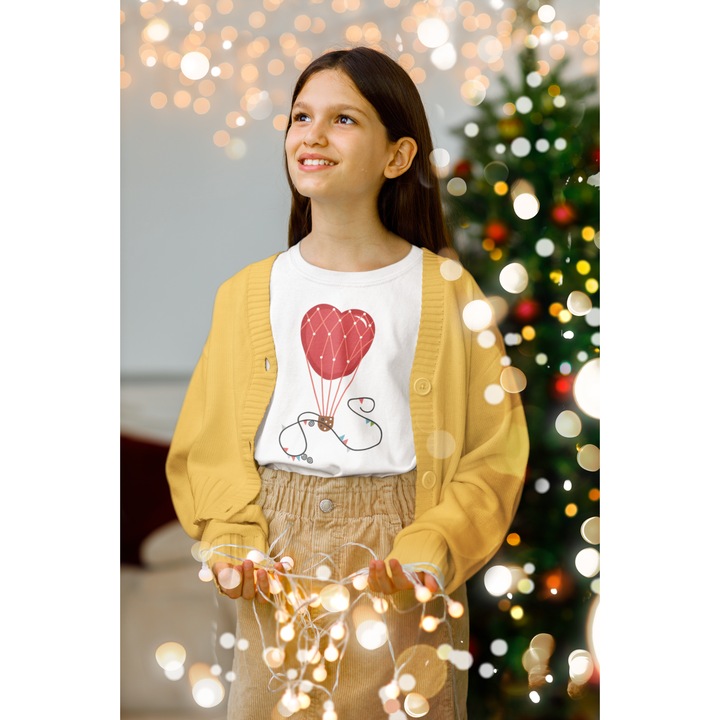 Gyerek póló 100% pamut uniszex Valentin-napi kollekció 93425, Fehér