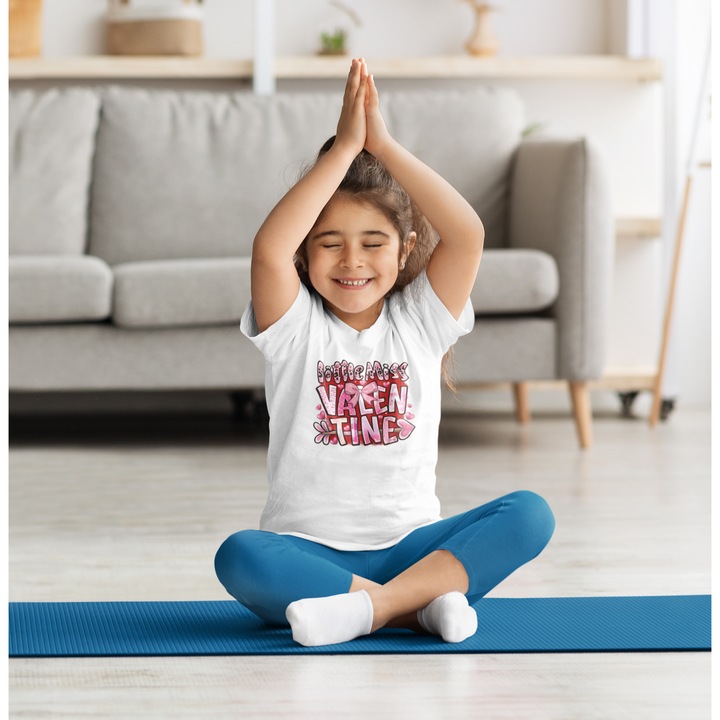 Gyermek póló 100% pamut unisex Valentin napi kollekció 93195, Fehér