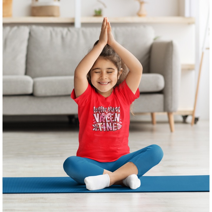 Gyermek póló 100% pamut unisex Valentin napi kollekció 93195, Piros