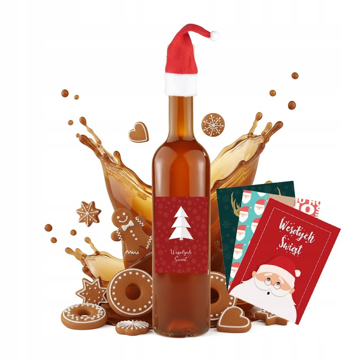 Set 5 Sticle FUTURA 500 ml, Bimberek, Etichete Crăciun, Capacitate 500 ml, Incolor