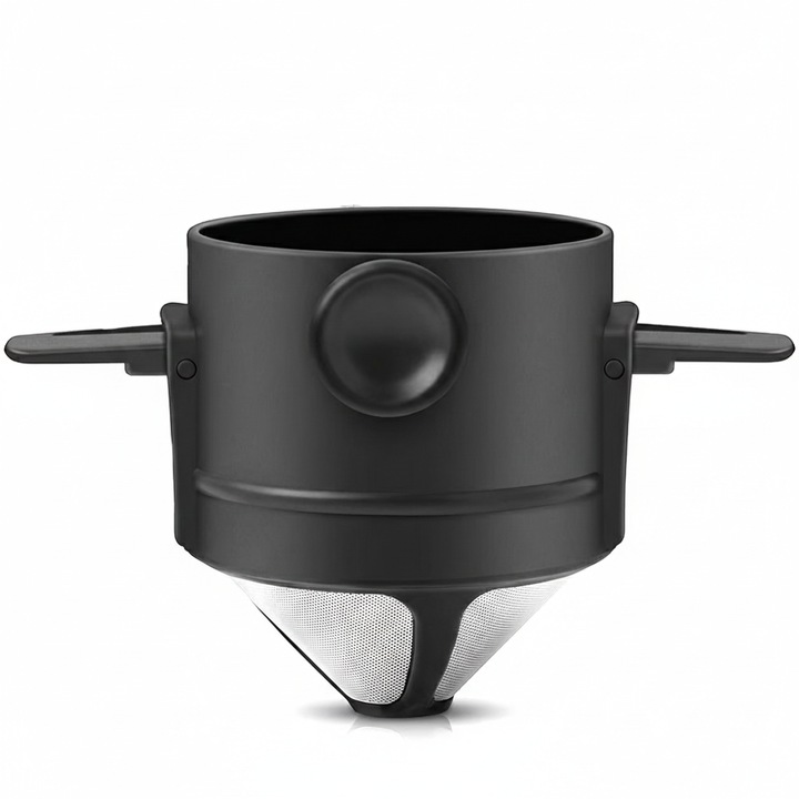 Filtru de Cafea Magic Angel Coffee Dripper cu Filtru Dubla Strat din Otel Inoxidabil 304, Pliabil si Portabil pentru Cafea Manuala Pour-Over
