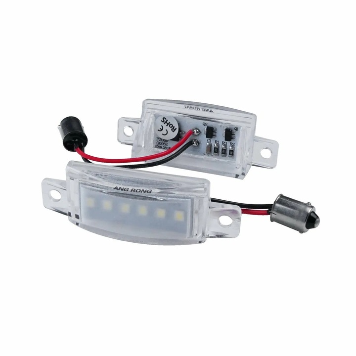 Lampi LED pentru numar de inmatriculare, 6000K, 6 cipuri LED, instalare plug and play, alb xenon