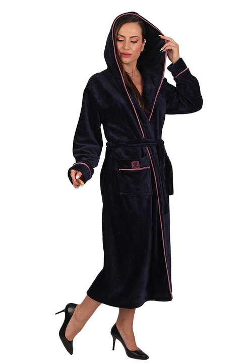 Дамски халат, Wild Love, модел Orchid, Тъмно морско синьо