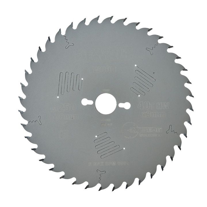 Disc 250mm, 40T, DeWALT, set 1 bucata
