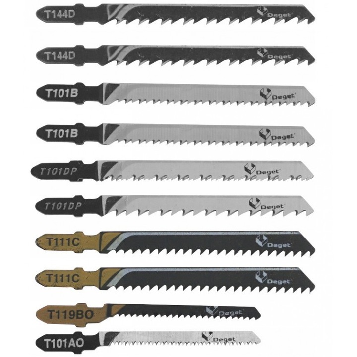 Set de lame pentru lemn 10 bucati, Verke, V05000