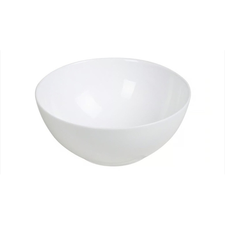 Bol rotund, Diveli, opal, 20cm, alb