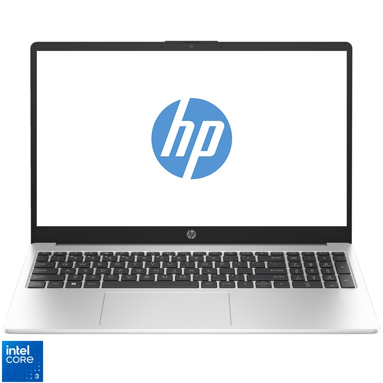 Laptop HP 250R G10 cu procesor Intel® Core™ 3 100U pana la 4.7GHz, 15.6" Full HD, 8GB DDR4 RAM, 512GB SSD, Free DOS, Intel® Graphics, Turbo silver