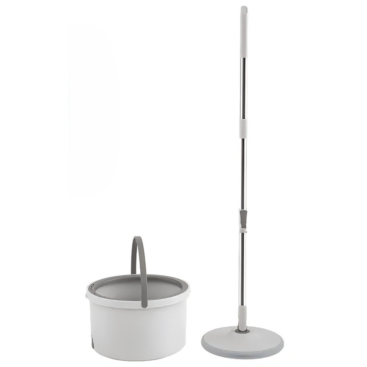 Set mop cu centrifugare, cap de mop din microfibra, galetă de 2, 5 l, 32x32, 2x19cm