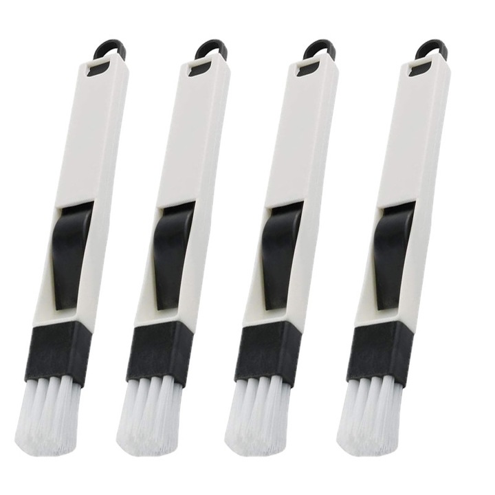 Set perii de curatare feronerie, 4 bucati, negru, plastic