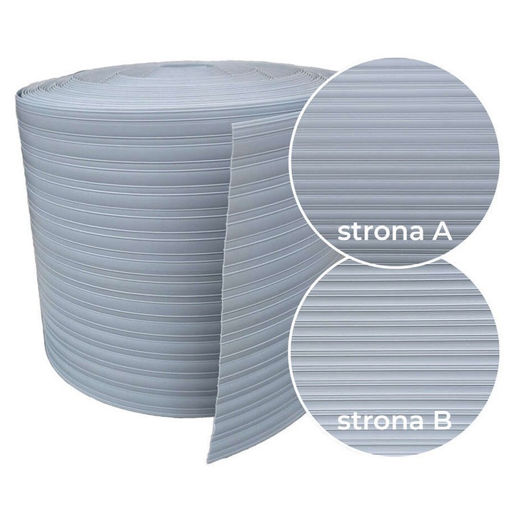 Banda pentru panouri gard, 19 cm x 26 m, gri deschis