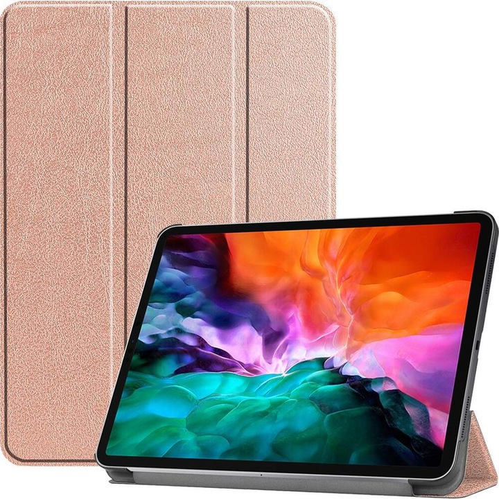Husa pentru tableta Apple iPad Air 13" (2025/2024 -M3/M2), 13", Sigloo, interior de piele sintetica, Rose Gold