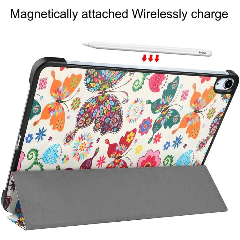 Husa pentru tableta Apple iPad Air 13" (2025/2024 -M3/M2), 13", Sigloo, interior de piele sintetica, Fluturi