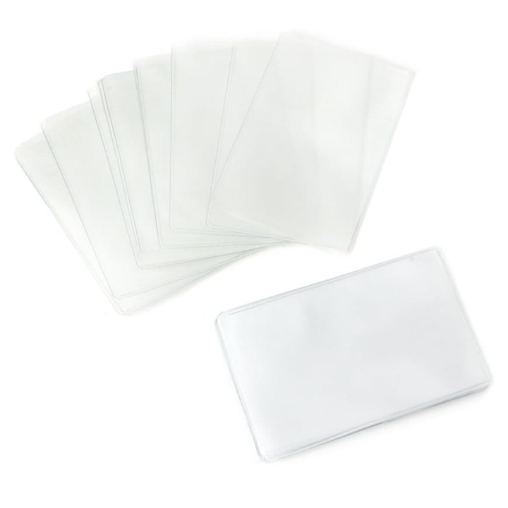 Husa Card si Permis Auto, 60 x 93mm, Transparenta si Flexibila, pentru Protectie si Vizibilitate Maxima, din Material PVC Rezistent