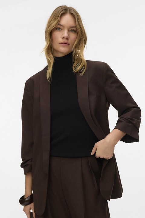 Vero Moda, Sacou cu maneci 3/4, Maro cognac