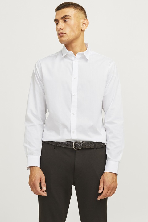 JJ REBEL, Pamuttartalmú ing klasszikus gallérral, Fehér