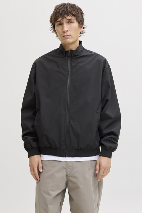 Jack & Jones, Стандартно яке с цип, Черен