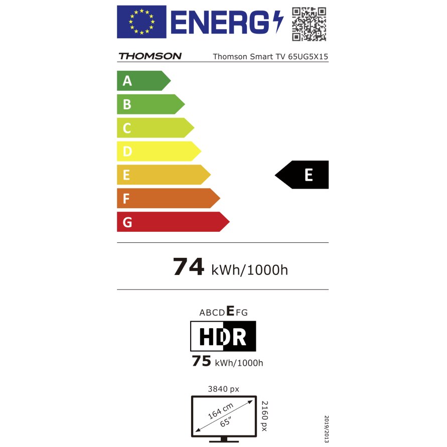 Televizor Thomson 65UG5X15, 163 cm, Smart TV, 4K, Ultra HD