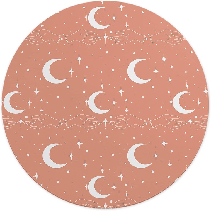 Mousepad Rotund, Questo Casa, Design Mistic, Multicolor, 22 cm