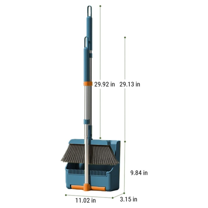 Set de matura si faras pentru lenesi, Indepartarea dintilor tip pieptene + depozitare, Minune fara scame pentru curatenia casnica, albastru marin