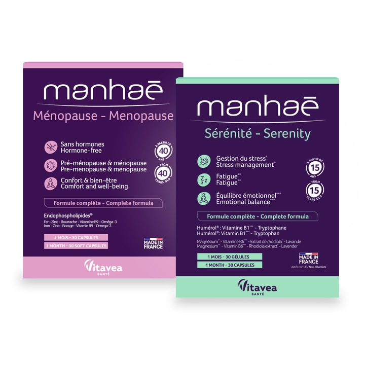 Pachet Menopauza fara stres, Manhae Menopauza 30 capsule si Manhae Serenitate 30 capsule