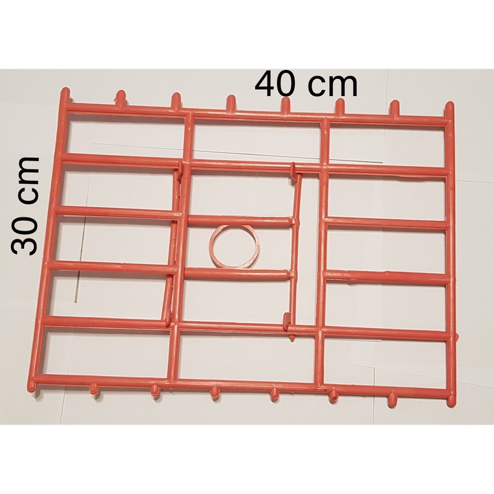 Cusca pentru pasari RLV, fata boxa fixa, plastic, 40x30 cm, cu usa culisanta