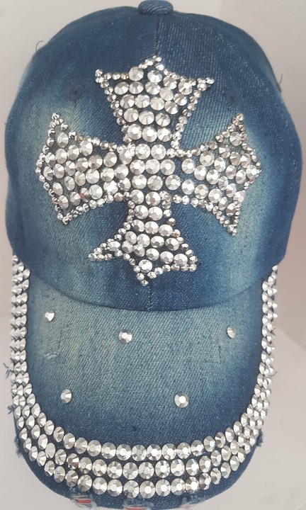 Set de 10 sepci denim pentru femei, Luk, circumferință universală