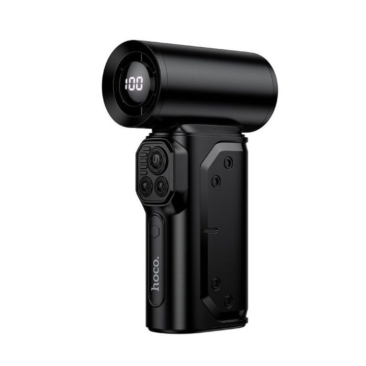 Ventilator turbo, Hoco, 130.000 RPM, Super Fast, 100 de niveluri, HX68, Neagra