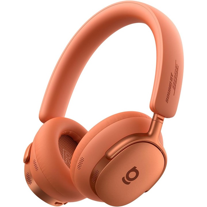 Casti Over-Ear Baseus Inspire XH1, Sound by Bose, Adaptive ANC, Bluetooth 6.0, Dolby Audio & Hi-Res, Bluetooth 6.0, Autonimie 100h, Sunset Coral