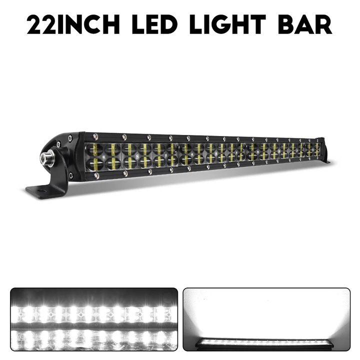 Proiector LED 22inch, 2 randuri, 40000 lumeni, montaj ajustabil, IP68