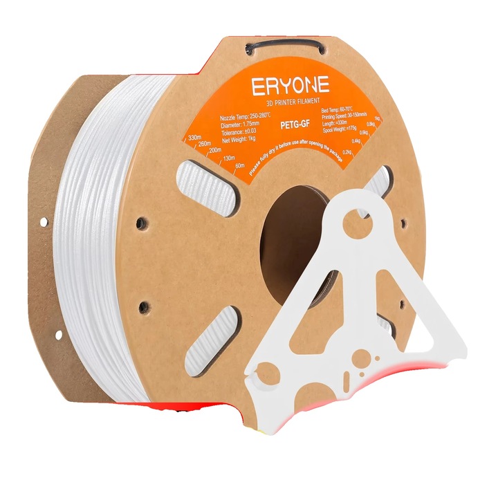 Филамент 3D, композитен материал, бял, 5KG