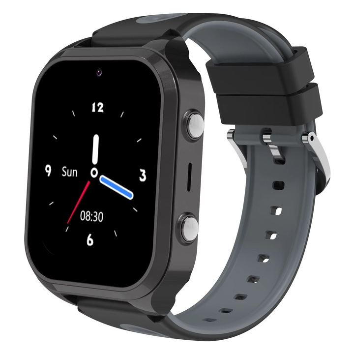 Ceas Smartwatch copii ZYTEQ®️, 4G, localizare precisa, GPS, WIFI, LBS, monitorizare spion, Apel Video, buton SOS, slot cartela SIM, ecran tactil IPS 1.83", Camera HD, control prin Aplicatie, compatibil telefon Android/iOS, negru