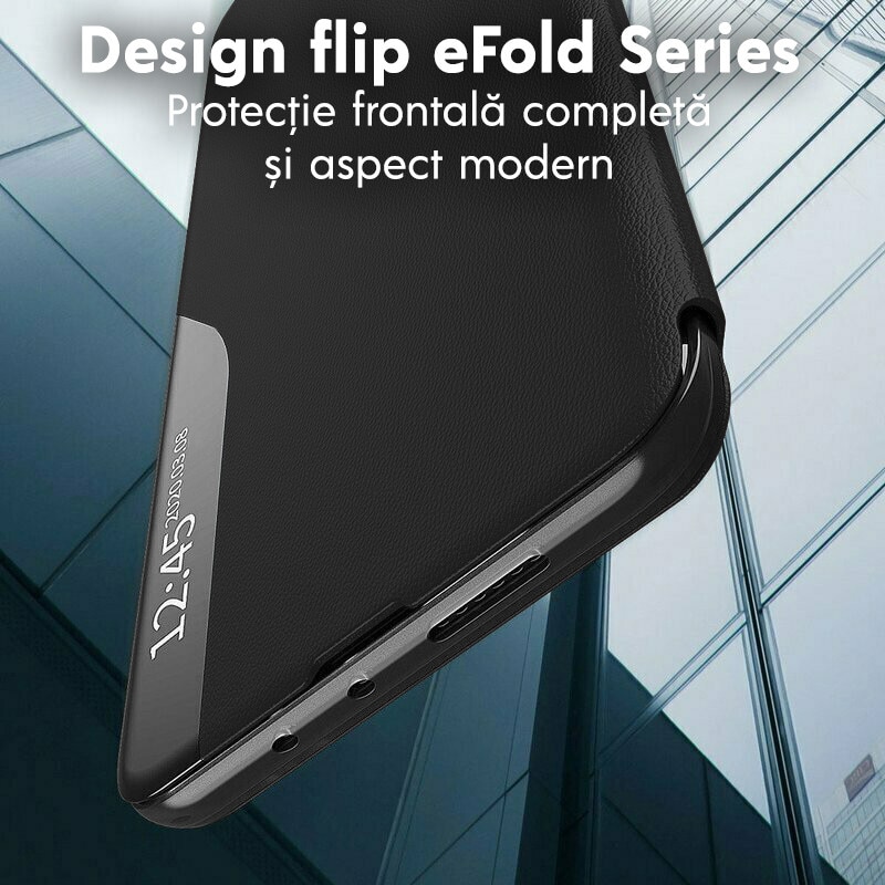 Husa pentru Samsung Galaxy S26 Ultra Tip Carte, S-View, Functie de Stand, Calitate Premium, Antisoc, Protectie Sporita, Negru