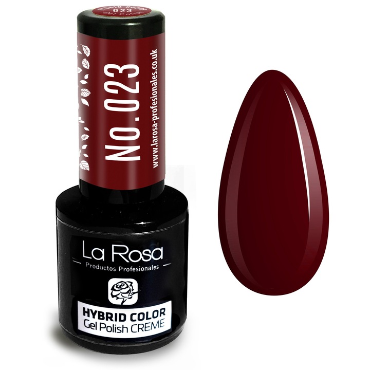 Lac de unghii La Rosa, hibrid gel 023, vioi, 9 ml
