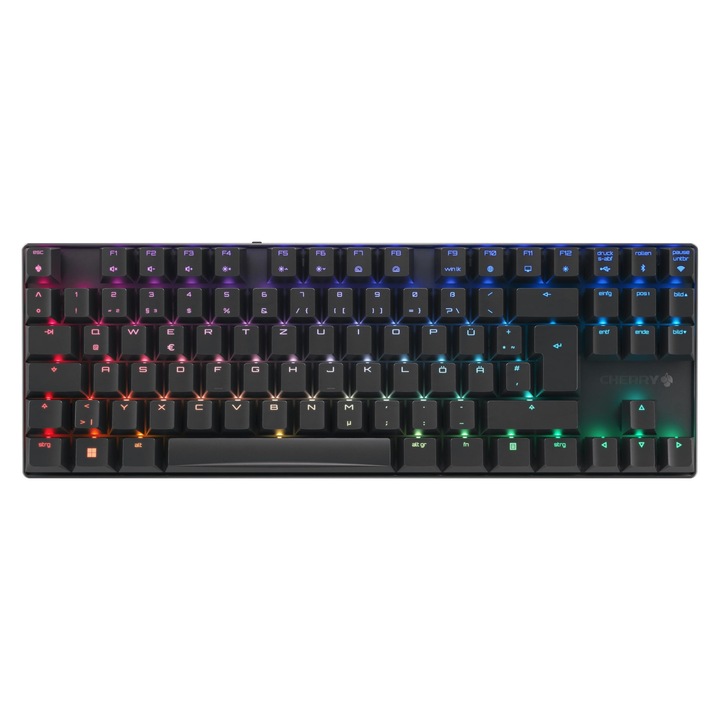 Геймърска клавиатура CHERRY MX 8.2 TKL, безжична, MX2A суичове, черна, 34, 8x12, 3x3, 6см