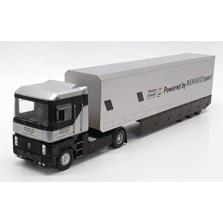 Macheta TIR Renault TR350 Benetton Formula 1 Team Transporter - 1/43 Ixo