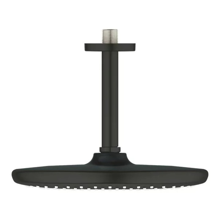 Душ пита и рамо за душ Grohe Tempesta 250 Cube, матово черно, кръгло, монтаж на таван