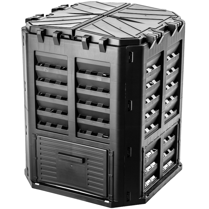Compostor, 360 litri, design modular, sistem de irigatie integrat, 100x80cm